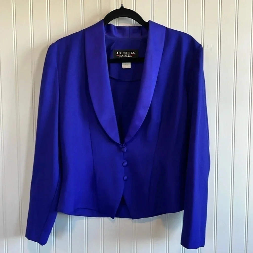 Vintage J.‎ R. Nites petites by Caliendo. Size9/10 Royal blue, 100% polyester.